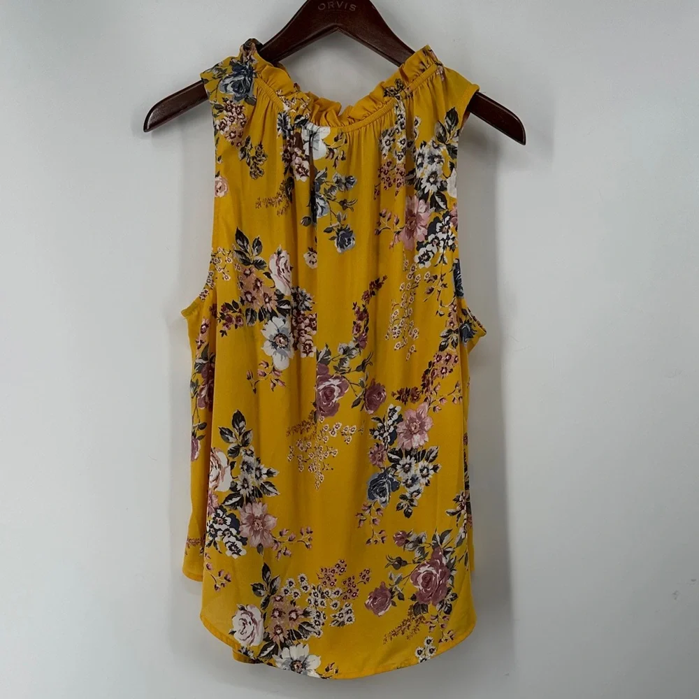 Torrid Yellow Floral Sleeveless Top - Picture 4 of 5